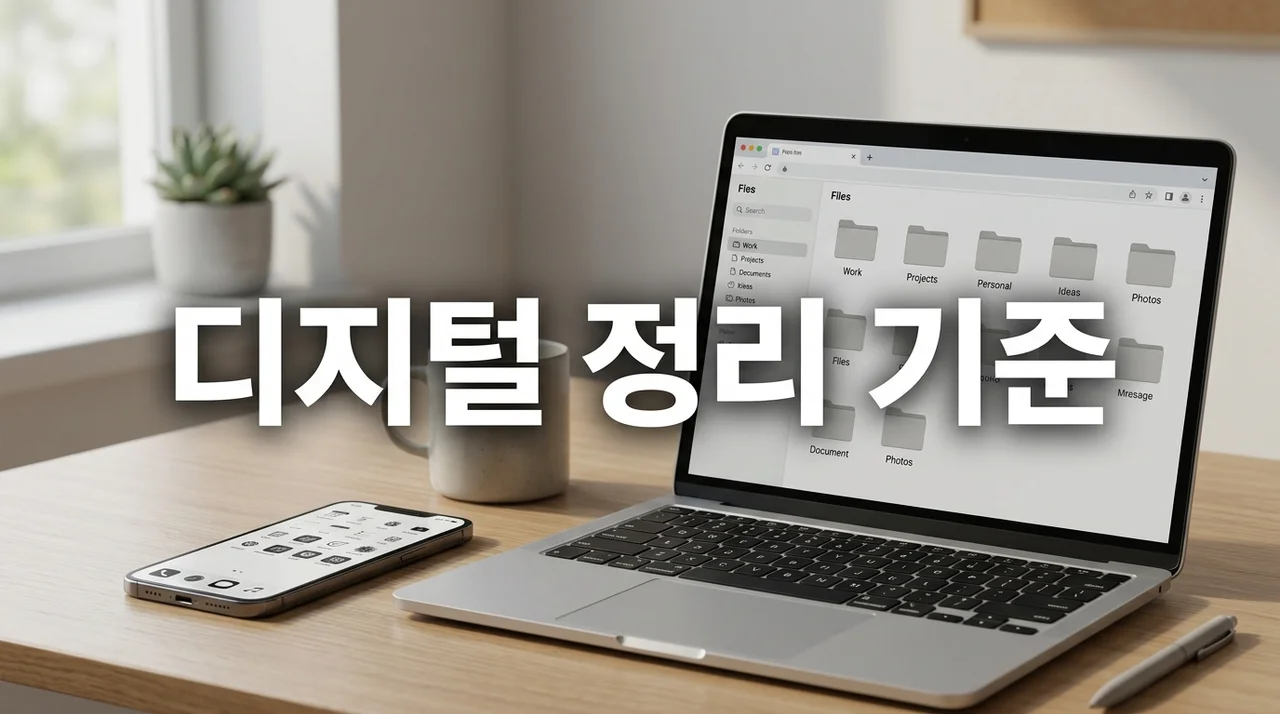디지털 정리 방법: 파일과 앱이 쌓일 때 꼭 필요한 관리 기준 4가지