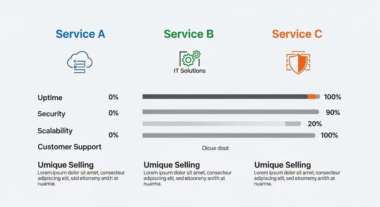 서비스별 기능 및 요금 상세 비교