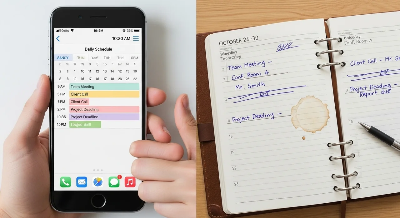 구글 캘린더 vs 종이 플래너 비교