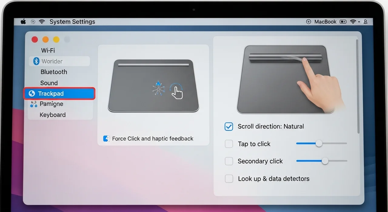 답답한 트랙패드, 1분 만에 편하게 바꾸기