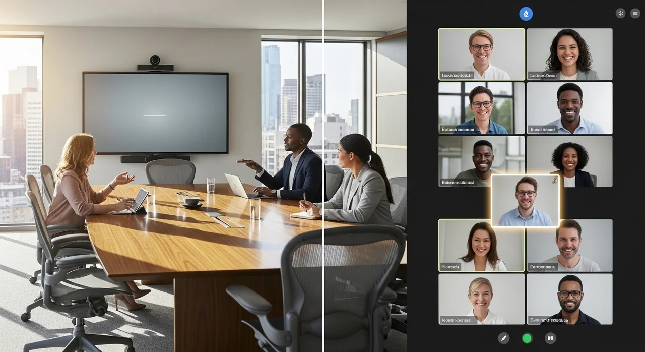 대면 회의 vs 화상 회의 준비물 비교