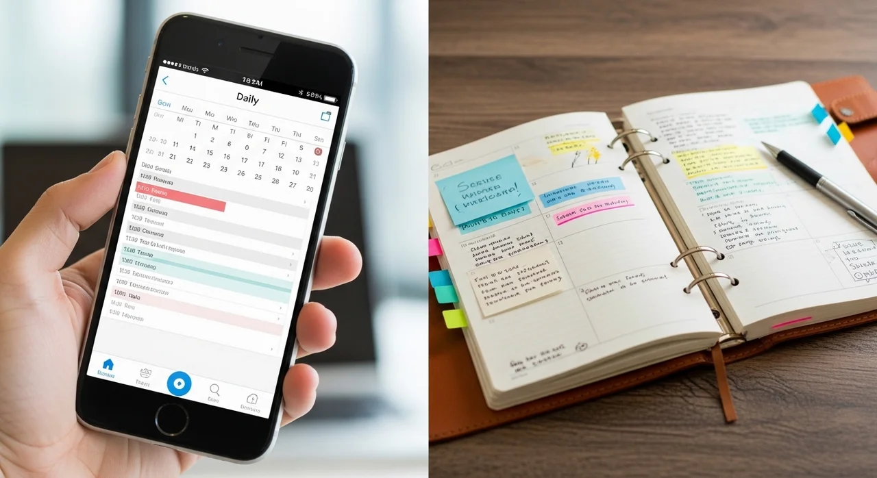나에게 맞는 도구 선택: 디지털 앱 vs 아날로그 플래너