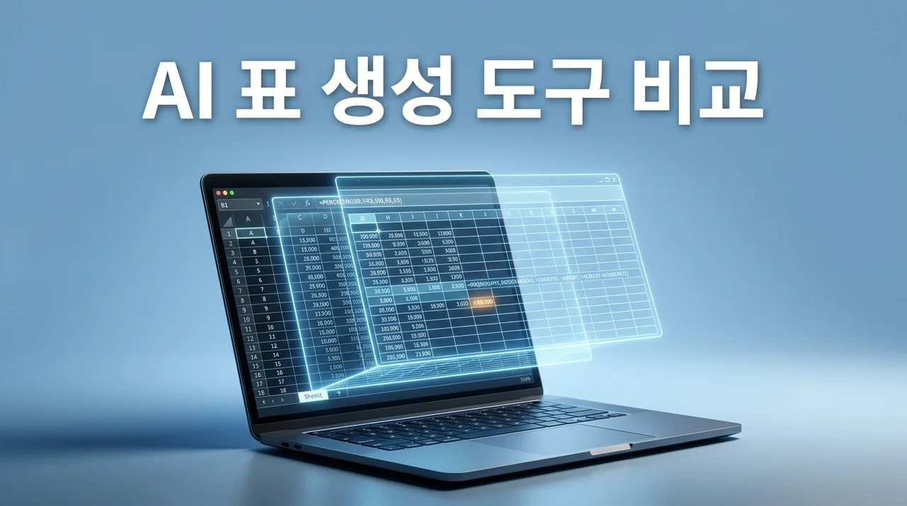 AI 표 생성 도구 추천 데이터 정리할 때 편한 기능 비교 가이드