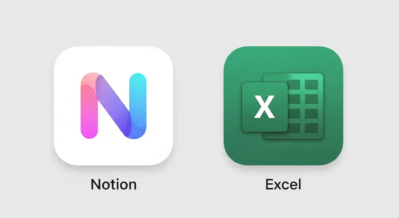 효과적인 정리를 돕는 도구 비교: 노션 vs 엑셀