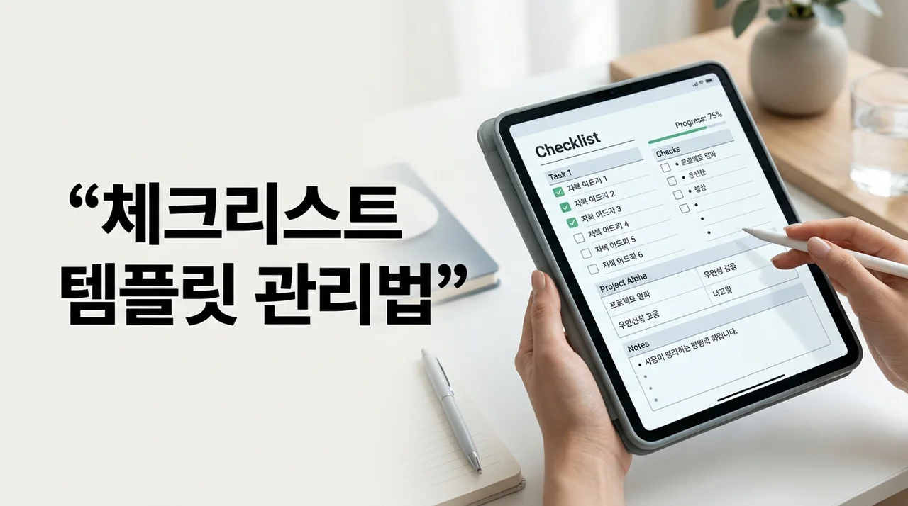 체크리스트 템플릿 만드는 법: 매번 새로 쓰지 않는 스마트한 관리법