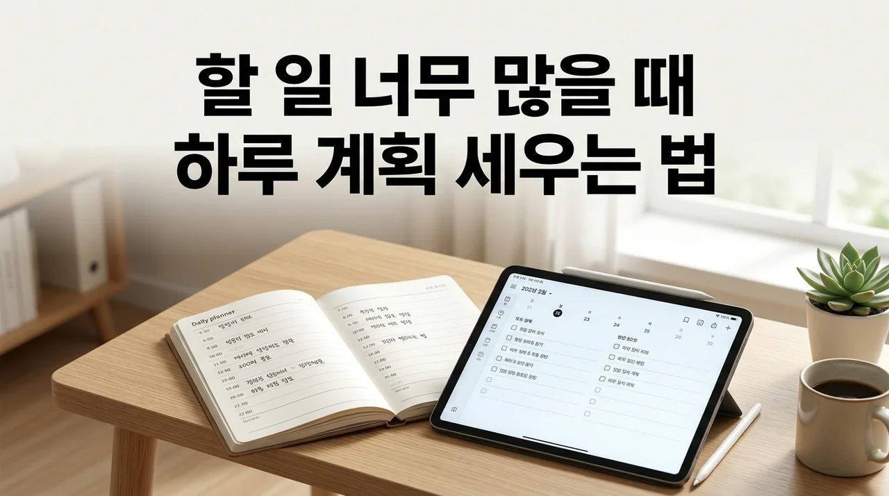 하루 계획 세우는 법: 할 일 너무 많을 때 정리 기준 5가지