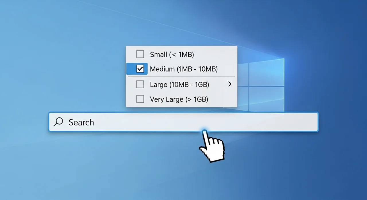 윈도우 탐색기 검색 필터로 대용량 파일 정밀 타격하기