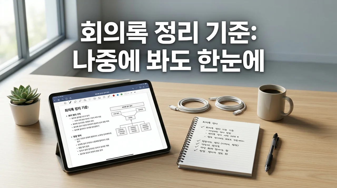 나중에 봐도 완벽한 회의록 정리 기준: 바로 이해되는 작성법 5가지