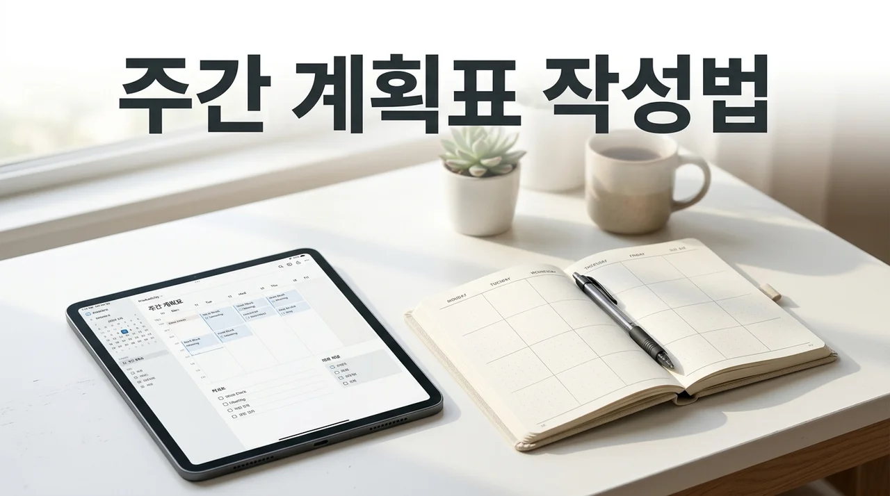주간 계획표 작성 방법, 실제로 오래 가는 효율적 관리 기준 정리