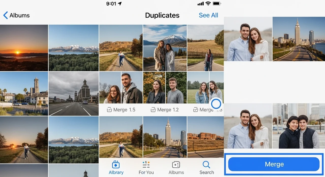불필요한 중복 사진 및 대용량 비디오 정리법