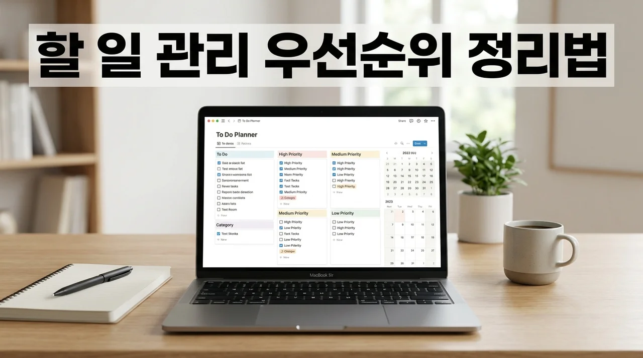 할 일 관리 방법: 스트레스를 줄이는 효율적인 우선순위 정리법