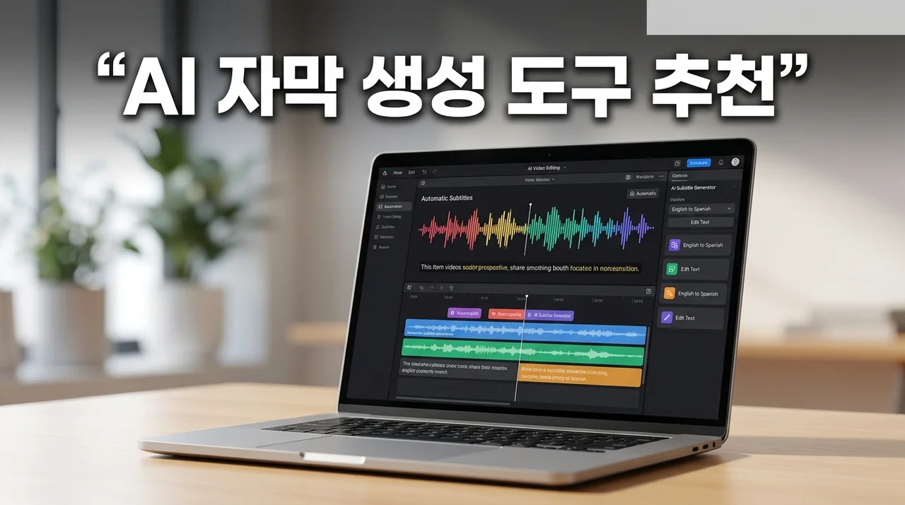 AI 자막 생성 도구 추천 및 영상 편집 시간 50% 단축하는 방법