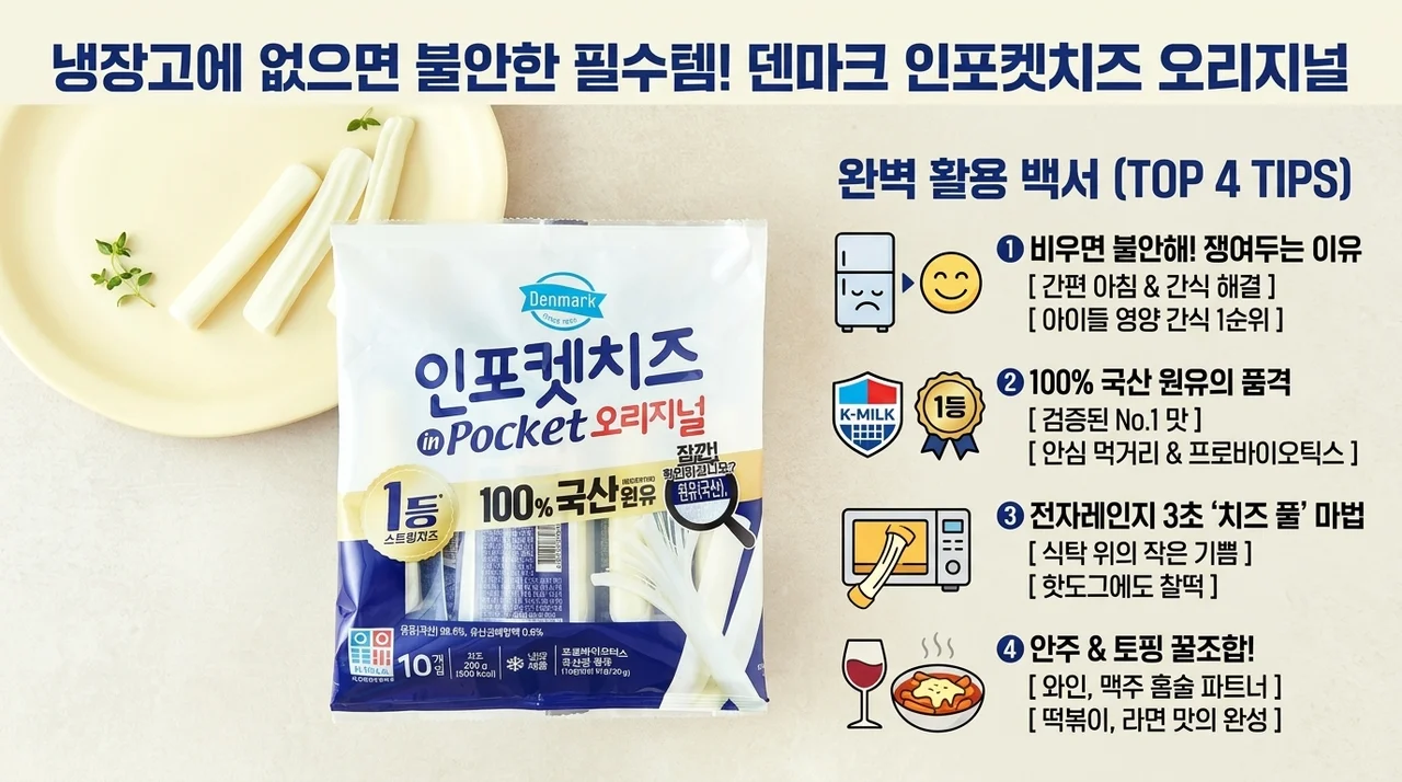덴마크 인포켓치즈 오리지널, 냉장고에 없으면 불안한 이유와 200% 활용 꿀팁