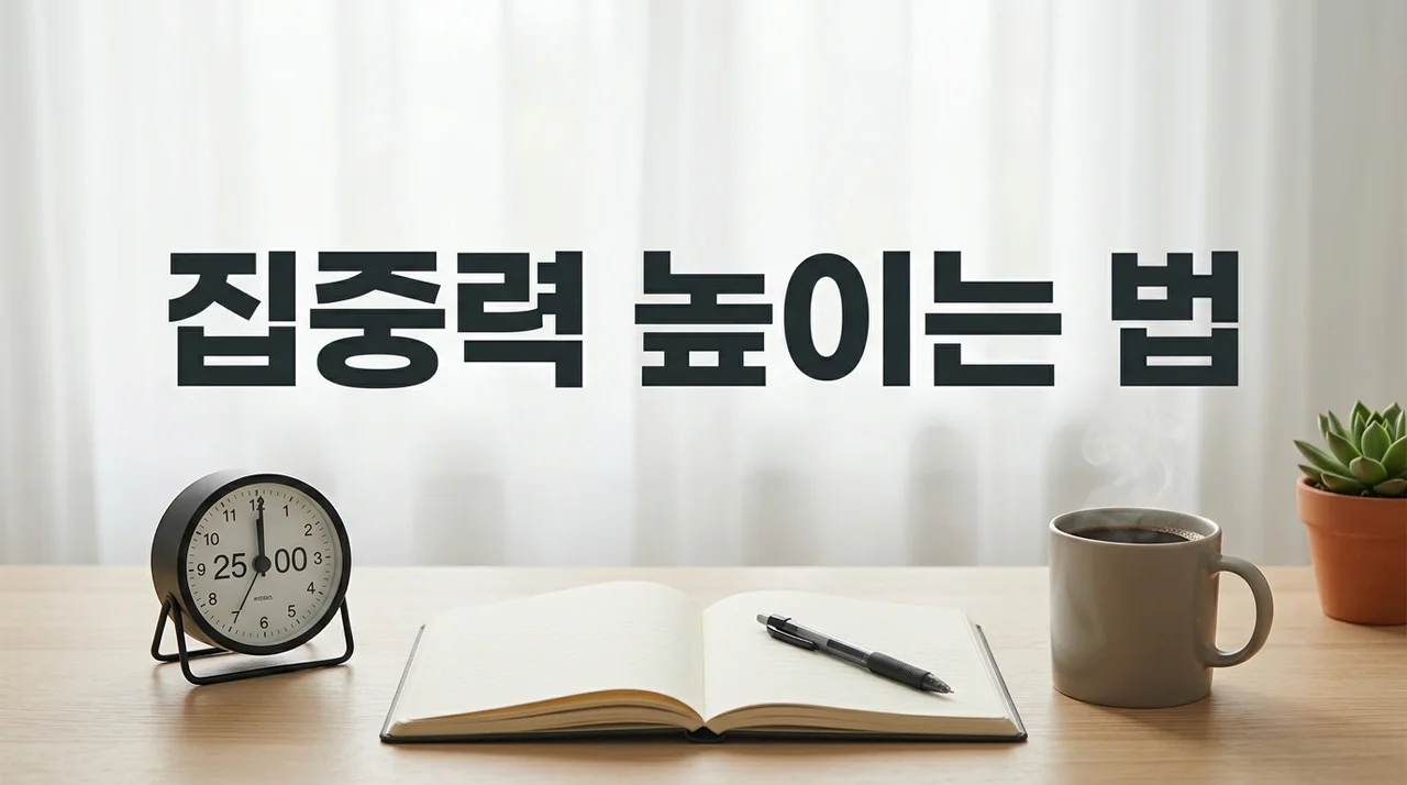 집중 시간 관리 방법: 방해 요소 줄이는 실전 팁과 디지털 도구 활용법