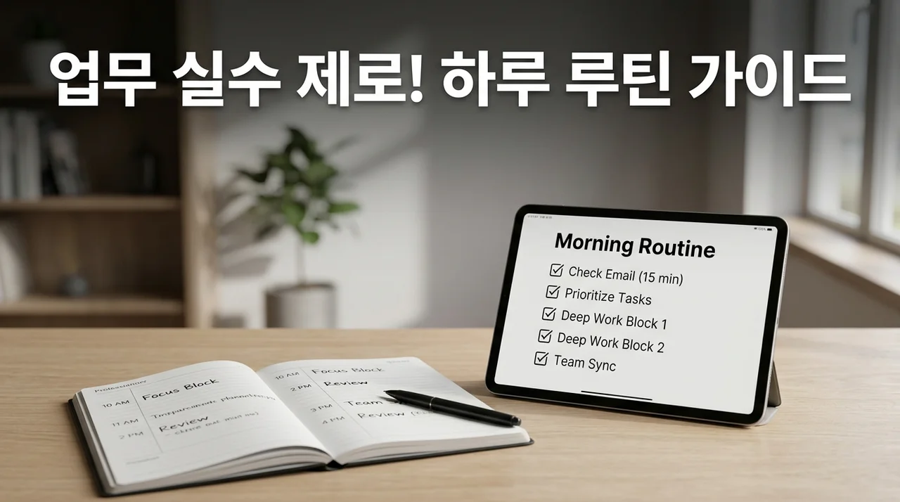 업무 루틴 만드는 법: 반복 실수를 줄이는 하루 정리 방법