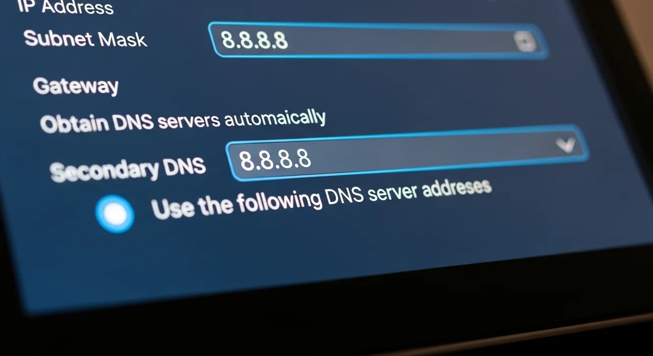 고급 해결책: DNS 서버 주소 수동 변경