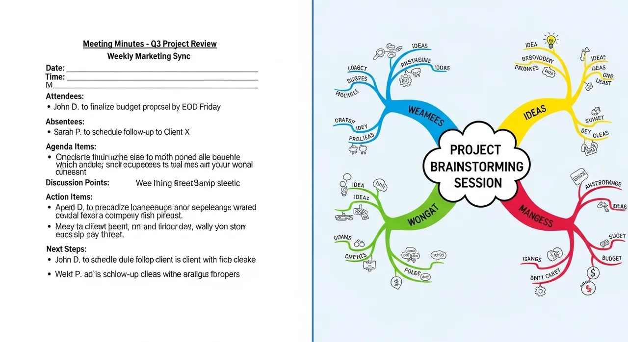 회의 메모 vs 개인 아이디어 메모 기록 차이