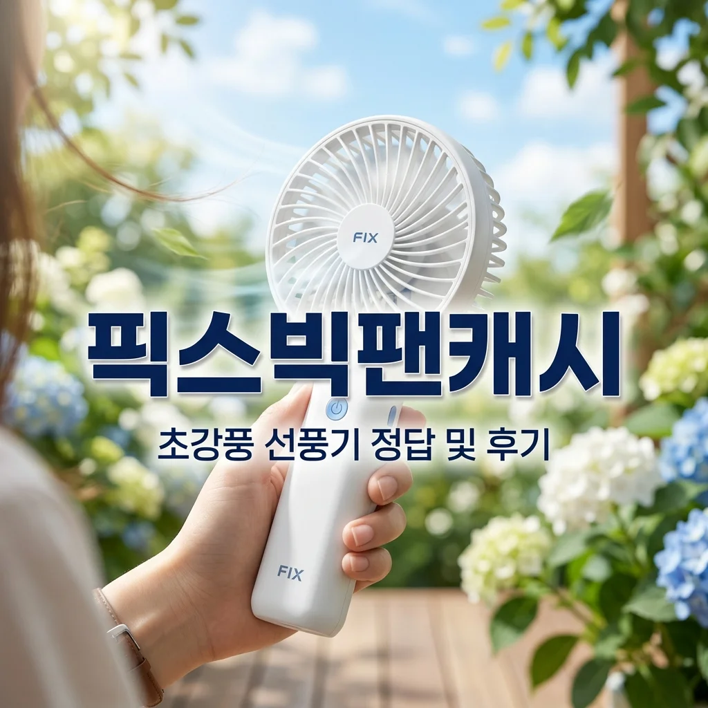 픽스빅팬캐시 정답 확인! 5단 초강풍 픽스 빅팬 휴대용 무선 선풍기 완벽 리뷰