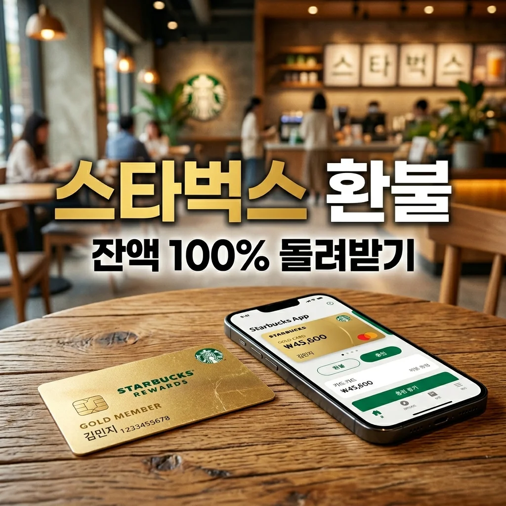 스타벅스 카드 환불 방법 완벽 정리! 잔액 조건부터 앱 신청까지