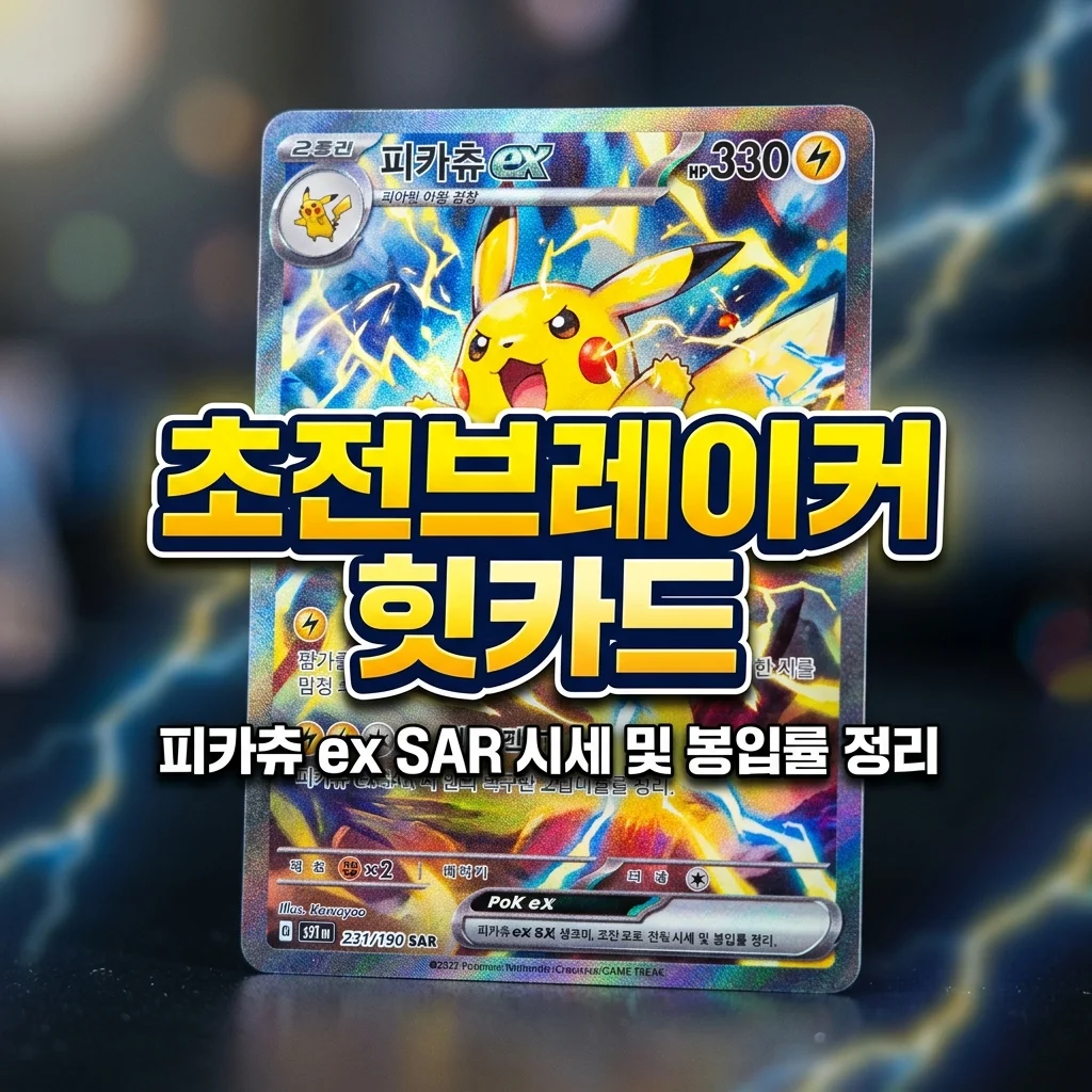 초전브레이커 힛카드 완벽 정리! 피카츄 ex SAR 시세와 봉입률 팁